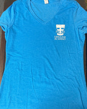 Load image into Gallery viewer, Ladies V-neck - Turquoise Blue
